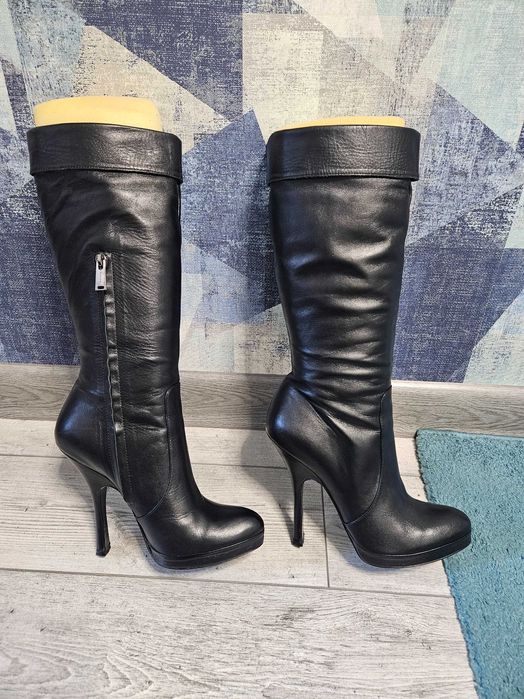 Сапоги женские, кожаные