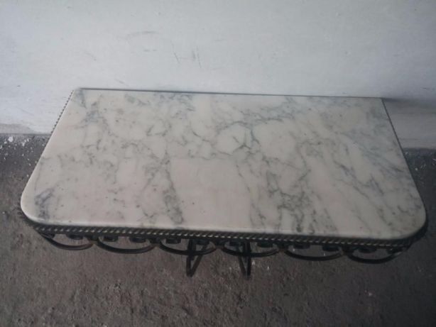 lustro ANTYK z podwieszaną konsolą marmurową Unikat!