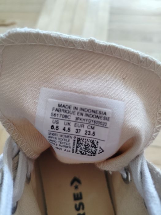 Trampki złote nowe Converse buty 37 wkładka 23,5