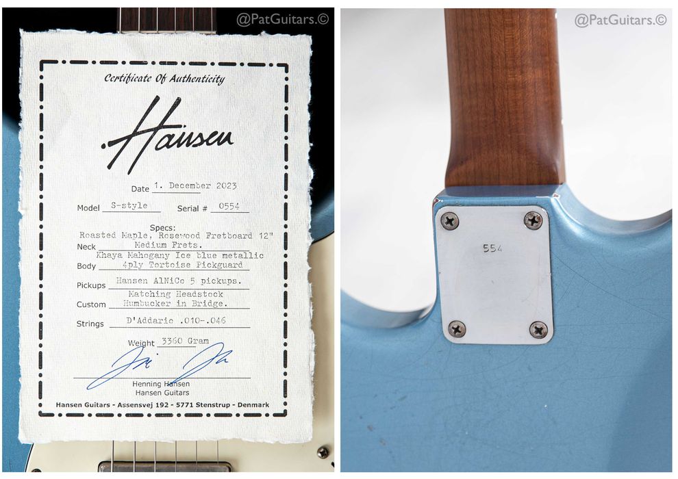 2023 Hansen S-Style Roasted Custom Shop HSS Strat