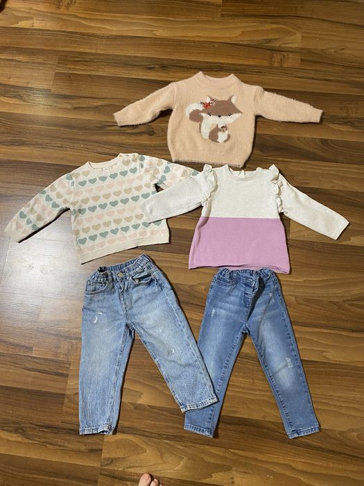 Набір речей для дівчинки ,светрик hm ,джинси zara