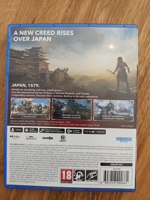Assassin's Creed Shadows ps5