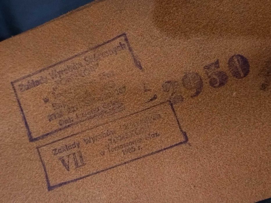 Raportówka PRL 1985, czarna skórzana