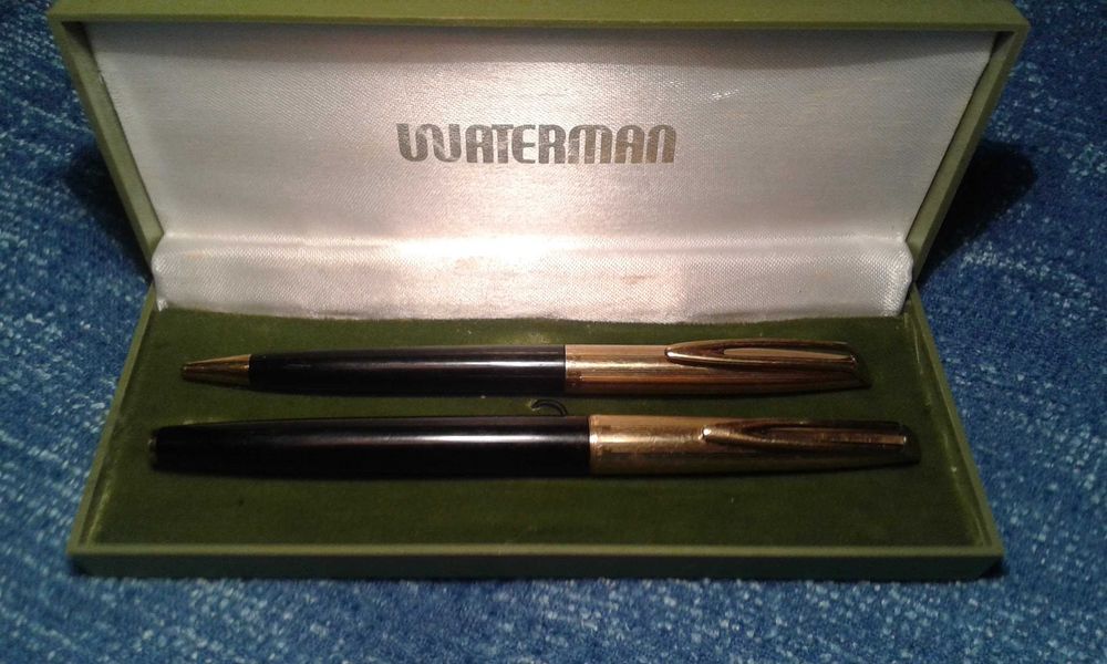 Conjunto de caneta e esferográfica Waterman, Modelo C/F
