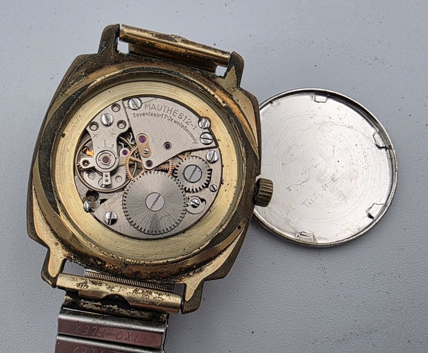 Ciekawy meski Mauthe mechaniczny nakręcany  vintage  17 rubis