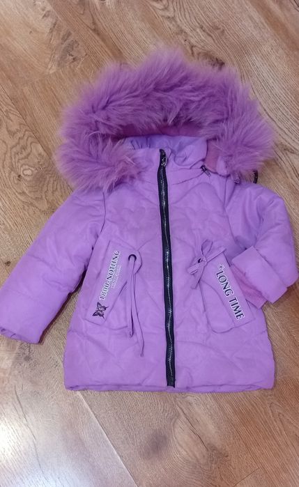 Супер теплая зимняя куртка,размер 98