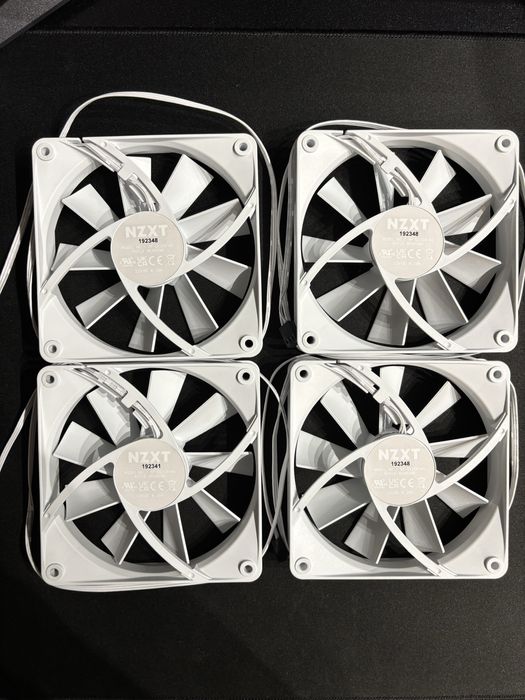 4x Wentylatory NZXT Białe 120mm