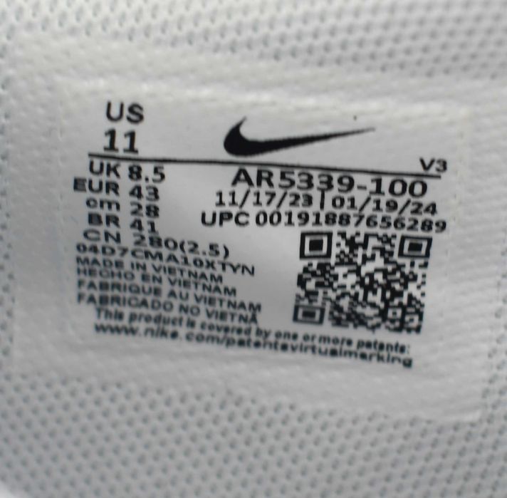 Jak nowe Nike Air Force 1 Sage Low AR5339 roz. 43