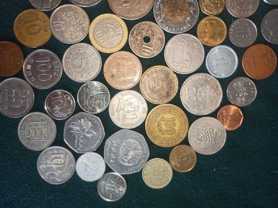 Набір монет світу 100 шт. всі континенти - без повторів / набір №39
