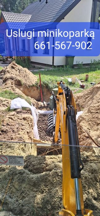 Usługi minikoparką JCB