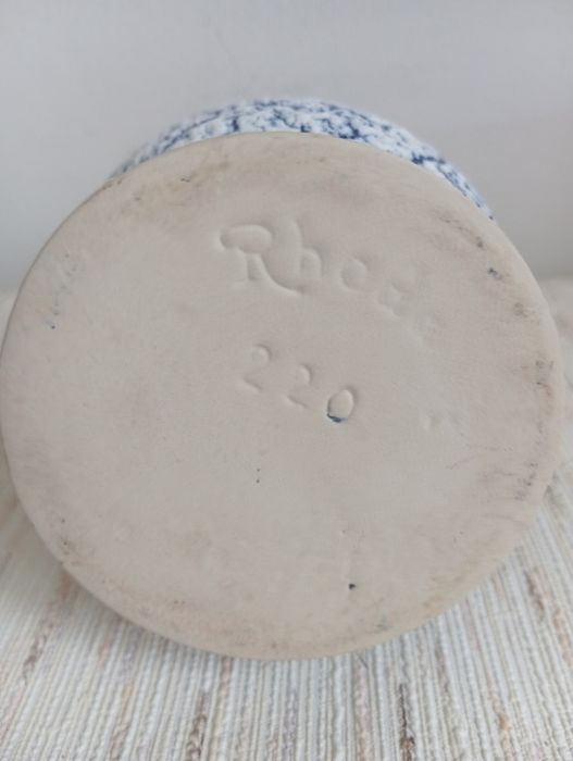 Dzban ceramiczny Gres des Neiges vintage niebiesko-biały 20 cm