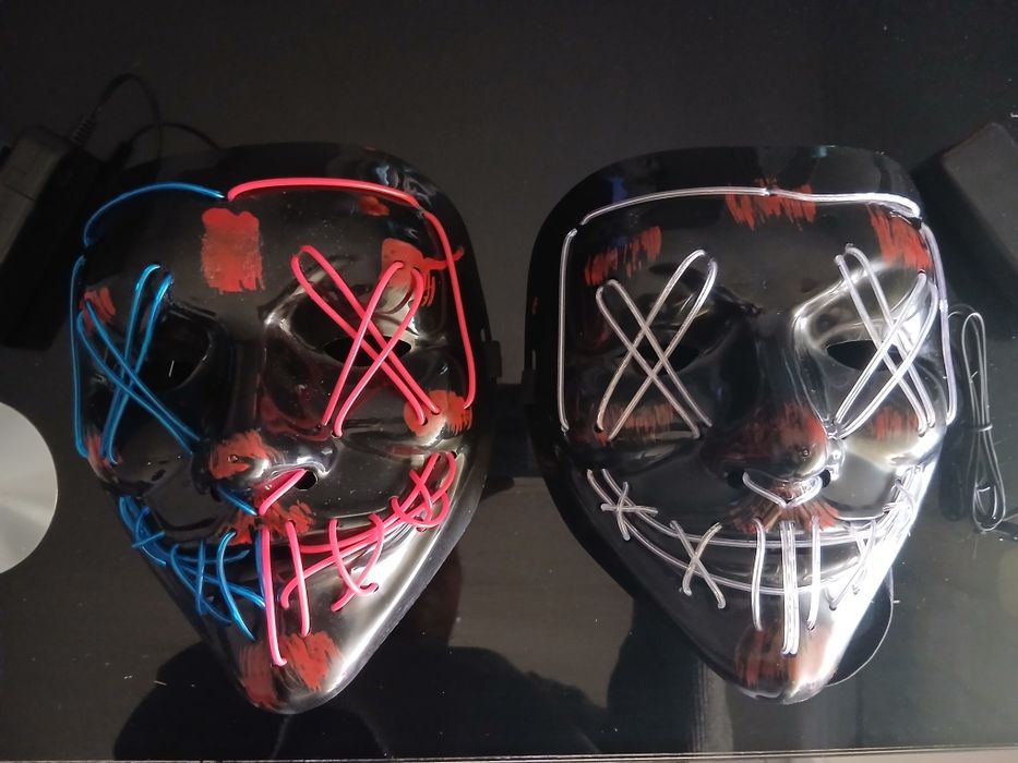 Máscaras LED Halloween "The Purge" - NOVAS (Entrega Hoje!)