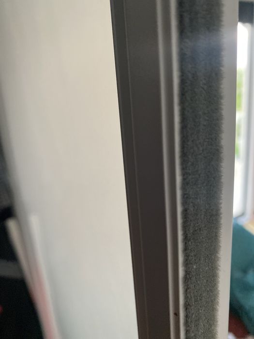 Drzwi szkalne przesuwne szkło hartowane mleczne 2szt 2,45x97 cm
