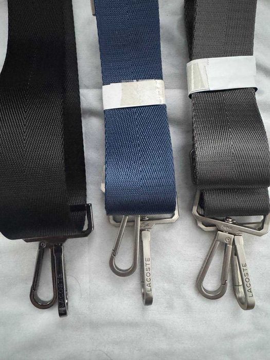 Сумка через плече Lacoste лакоста лакосте monogram сіра синя нова