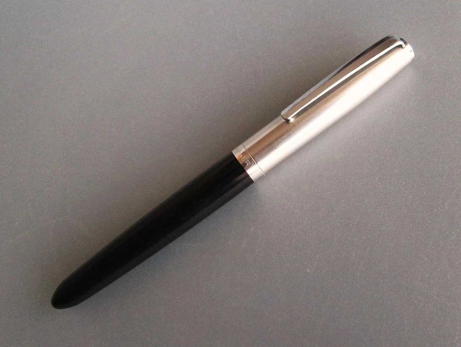 1950's Caneta PARKER 21 MK1 c/tampa LUSTRALOY e Aparo "F" Traço Fino - USA