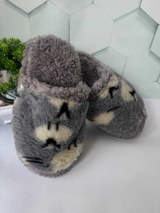 39 40 41 тапочки на  овчині кімнатні хутряні тапки