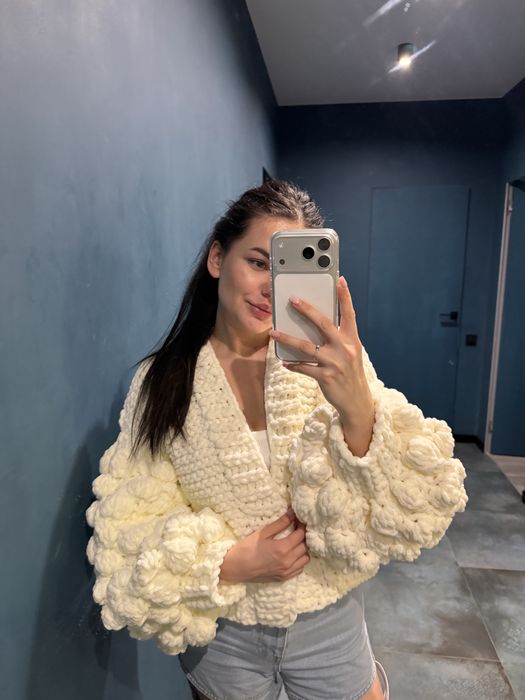 Вʼязаний плюшевий кардиган alizze puffy