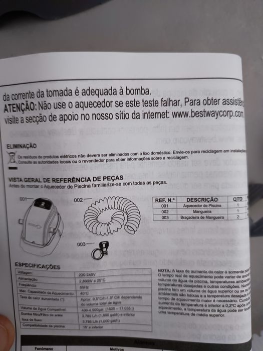 Aquecedor de piscina Bestway 58259