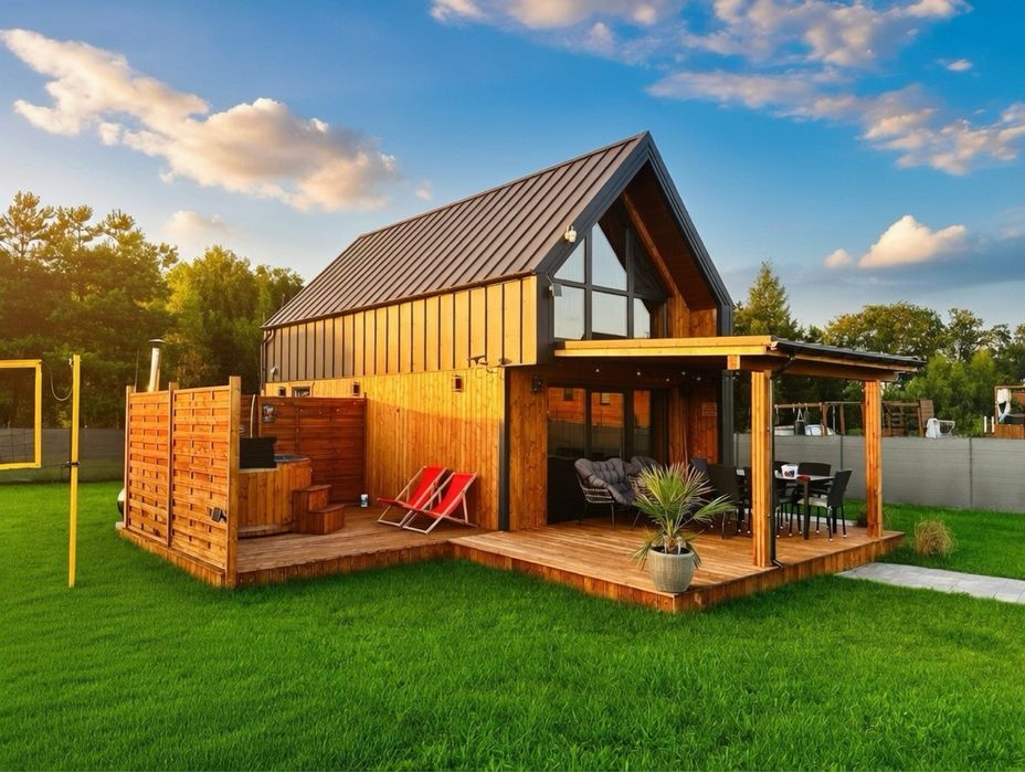 Stodoła Janusz z balią nad jeziorem