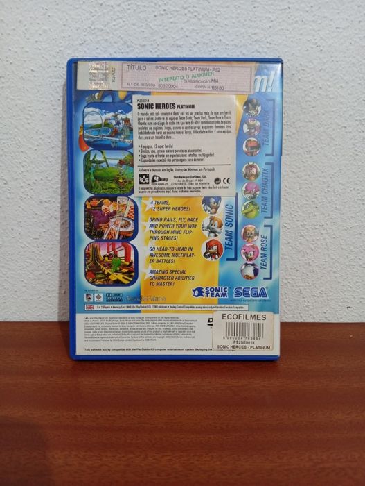 Sonic Heroes PS2 – Clássico SEGA | Bom Estado