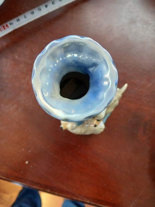 Ceramiczny wazonik wazon z łabędziami