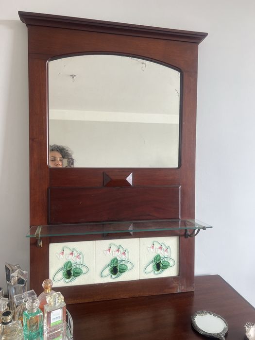 Espelho parede centenário, estilo Art Deco