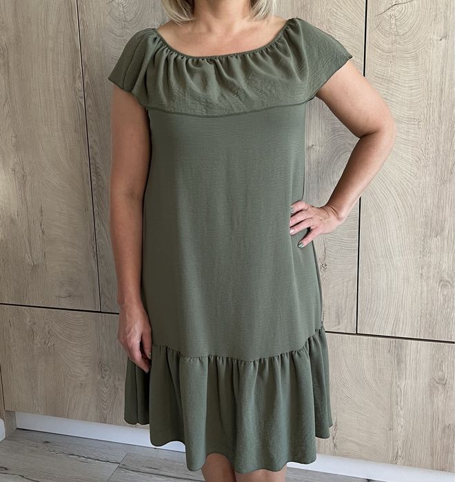 Sukienka hiszpanka khaki