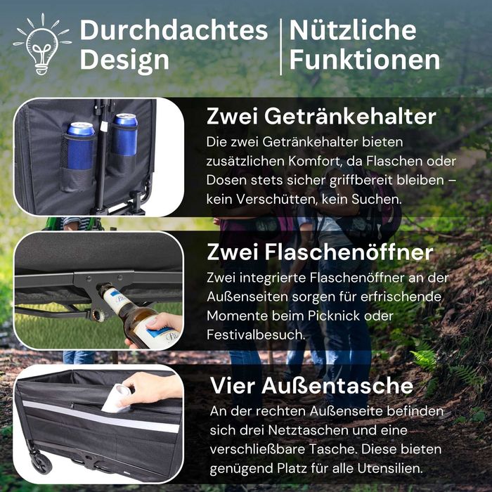 Wozek plazowy turystyczny piknikowy 120