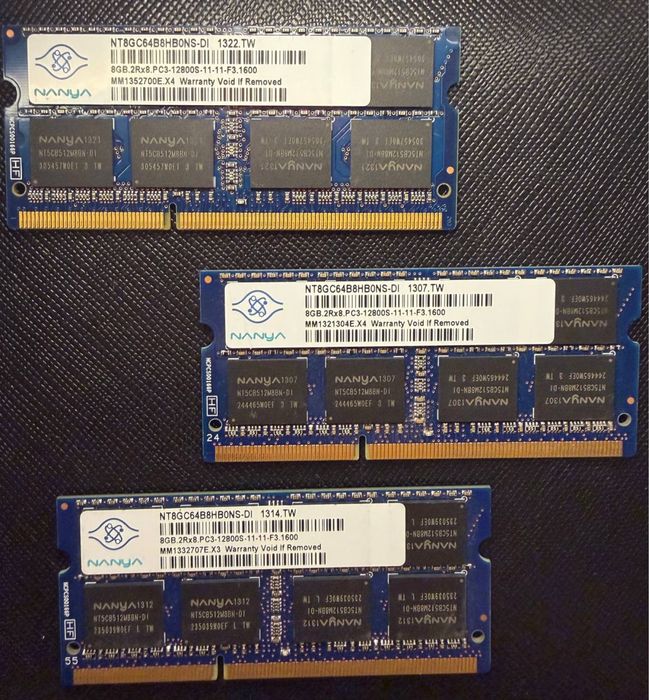 8GB DDR3 DDR3L SODIMM 1600MHz — Samsung, SK hynix  з США