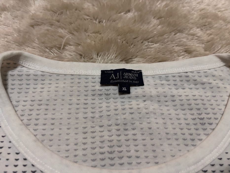 Biala koszulka Tshirt Armani Jeans