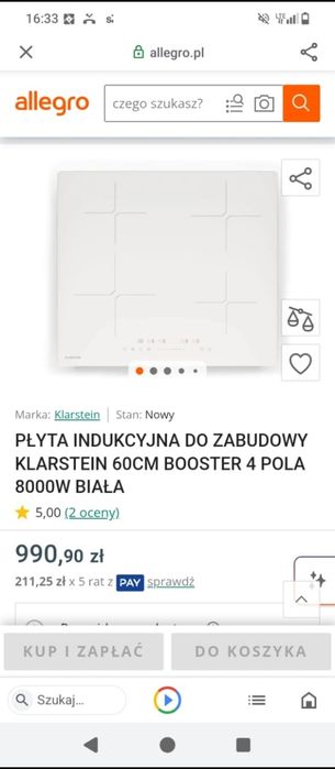 Płyta indukcyjna nowa