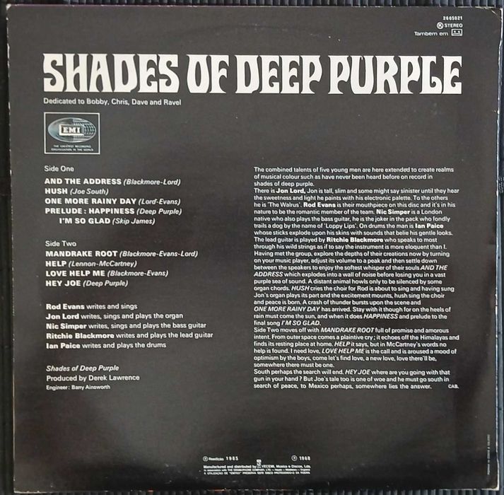 Deep Purple - Shades Of Deep Purple (LP)