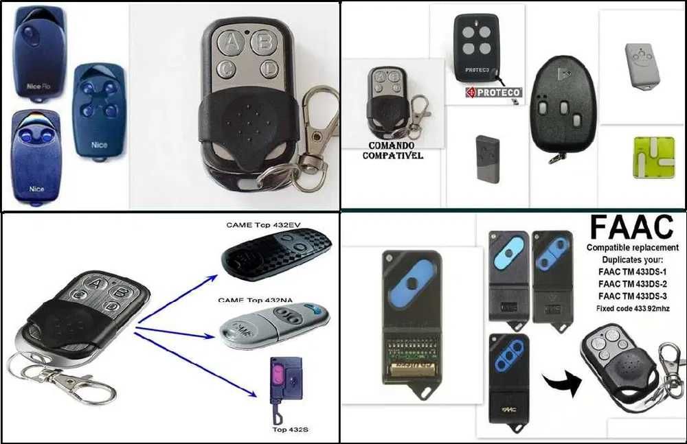 Comando Universal de Garagem  433MHZ