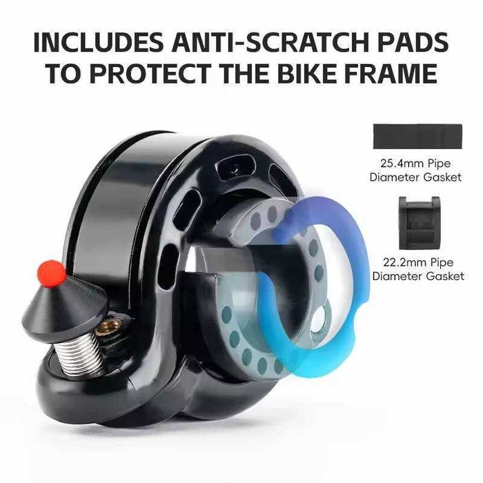 Dzwonek rowerowy do roweru ROCKBROS aluminiowy mocny na kierownicę