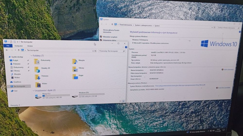 Komputer Intel i5 HDD SDD LED