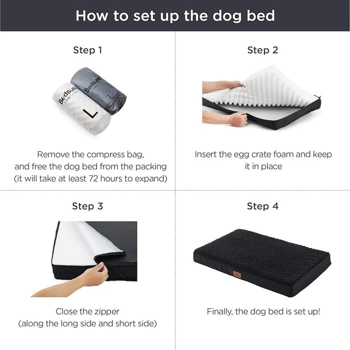 Bedsure legowisko Poduszka ortopedyczna dla psa - duża mata dla psa