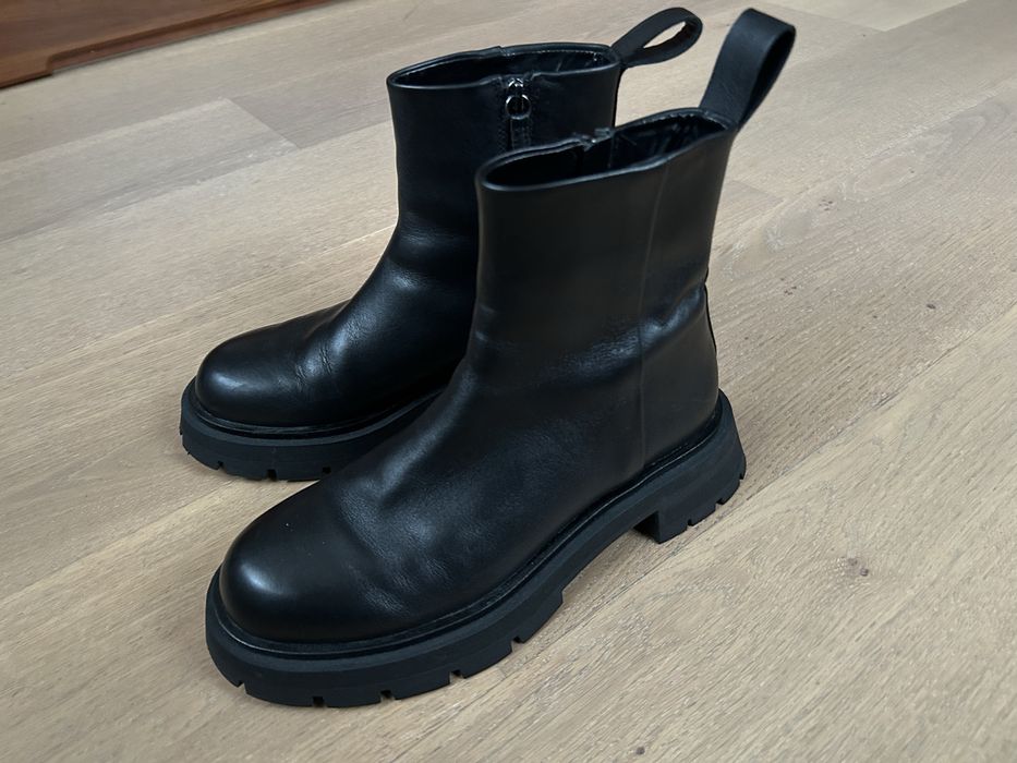 Шкіряні ботінки Zara оригінал
