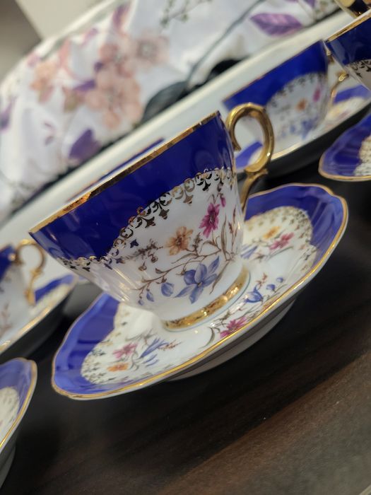 Kompletny serwis kawowy porcelanowy Ćmielów
