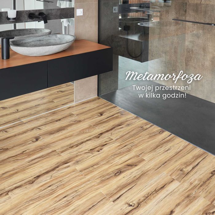 Panele Winylowe Samoprzylepne 5m² NATURALNE DREWNO Deski parkiet panel