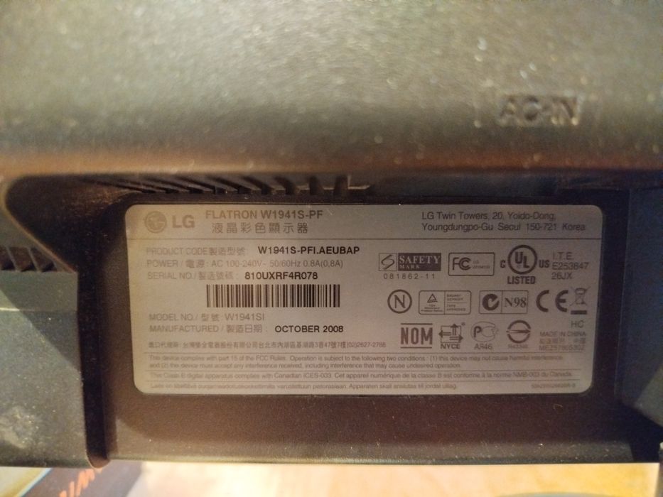 monitor LG FLATRON W1941S