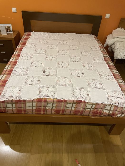 Toalha de mesa linho e renda