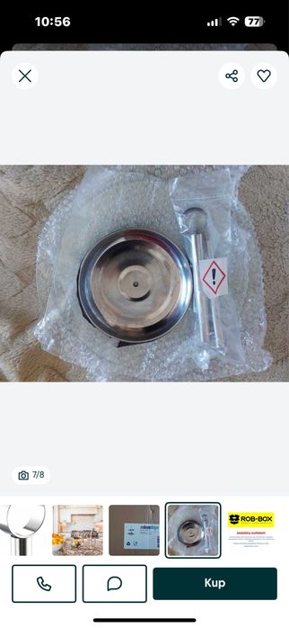 2 piętrowa patera okrągła szkło stal nierdzewna etażerka