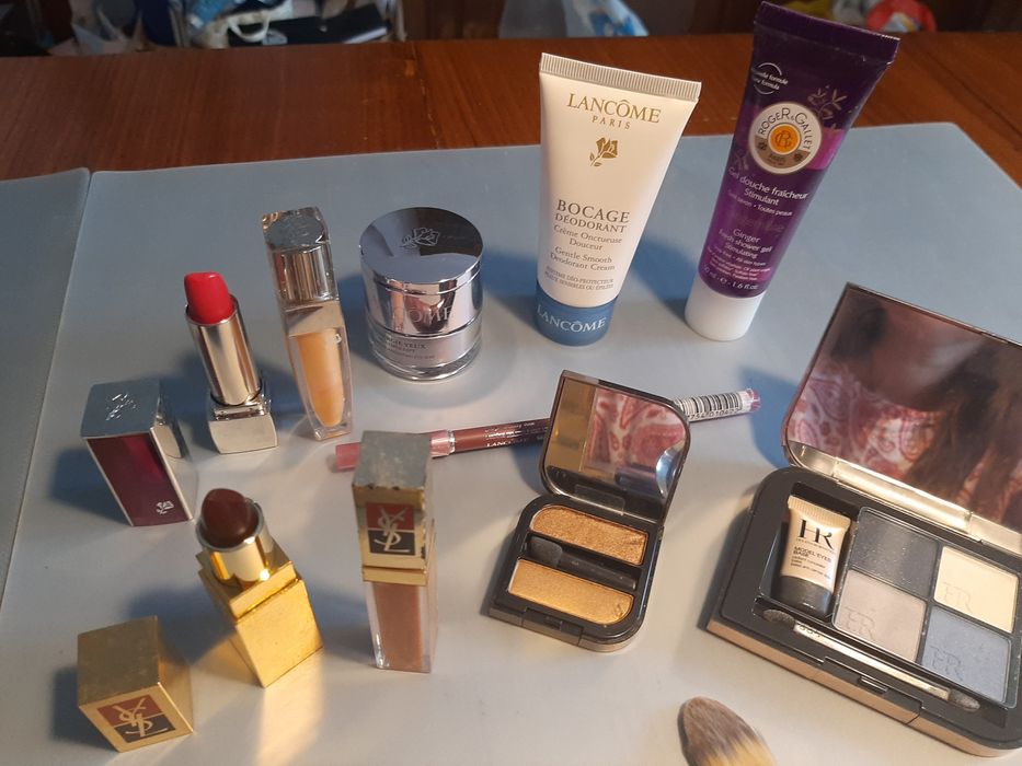 Maquilhagem diversa, Armani, Lâncome, YSaintLaurent, HR, Roche posay