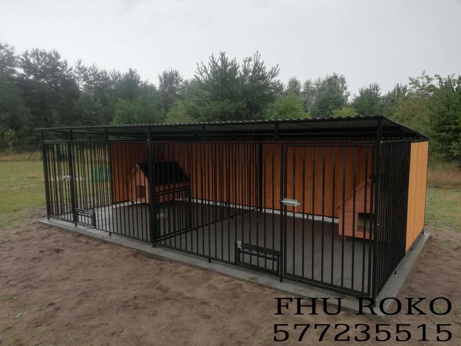 Kojec dla psów 6x3,podwójny,boks,klatka,konstrukcja dla psa