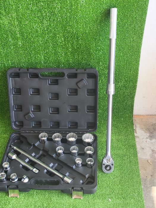 Conjunto roquete extensível 16pcs chaves do 19mm aos 50mm