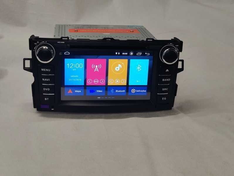 Toyota Auris 2008 a 2012 Rádio Android CarPlay GPS DVD 2 DIN