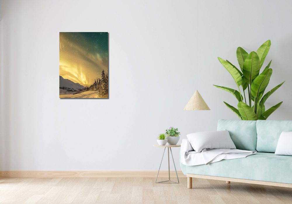 Obraz 50x70cm Zorza Przy Zimie