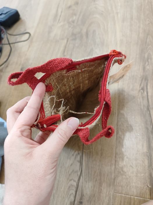 Nowy worek jutowy po ryżu