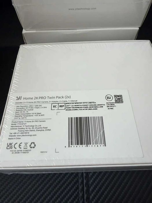 Набір 2 шт. IP-камера YI Home 2K PRO White  (Міжнародна версія) відеоняня camera