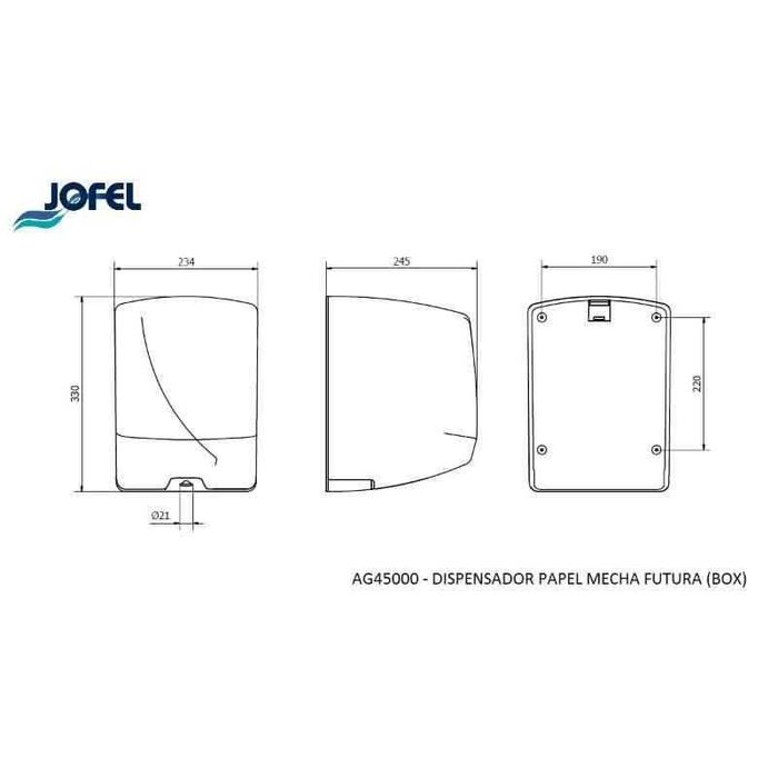 DIspensador Papel Mecha / Chaminé - INOX  - Oportunidade